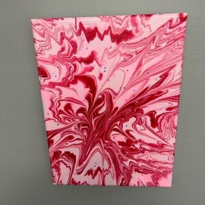 Original “Strawberry Shortcake” Abstract Painting 9x12